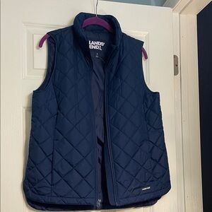 Lands' End Dark Blue Quilted Vest